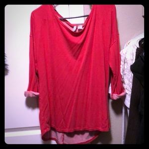 Pink sweatshirt/pajama top by Divided H&M